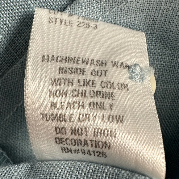 CP Shades Half Button Long Sleeve Collared Linen Shirt Tunic Blouse Lagenlook - Picture 7 of 7